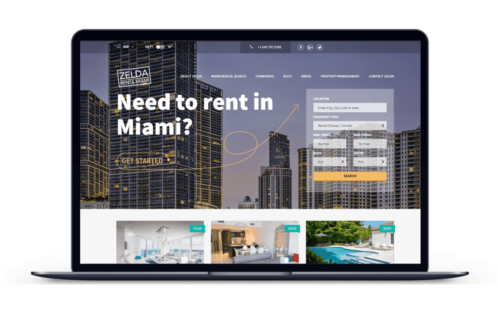 Web Design & Development Company - Klashtech Digital Agency Zelda Rents Miami - Web Design & Development Agency - Miami | Austin - Klashtech
