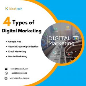 Blog - 4 Types of Digital Marketing - Web Design & Development Company - Klashtech Digital Agency