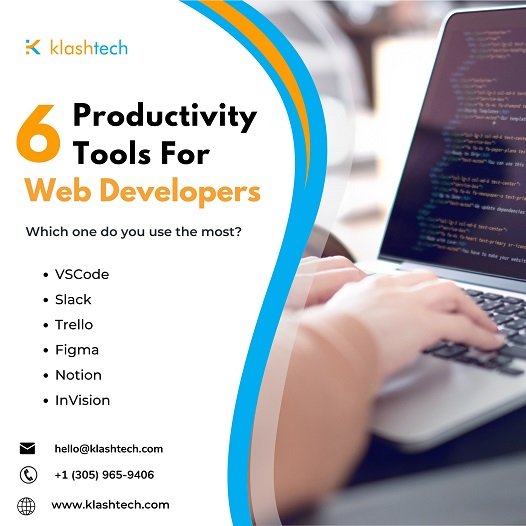 Blog - 6 Productivity Tools for Web Developers - Web Design & Development Company - Klashtech Digital Agency