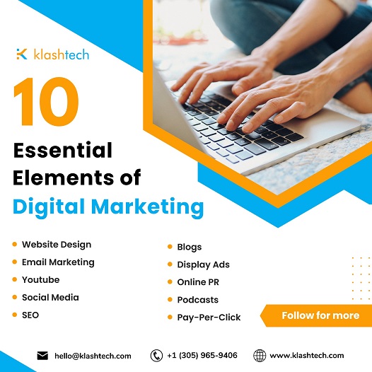 Blog - 10 Essentials Elements of Digital Marketing - Web Design & Development Company - Klashtech Digital Agency