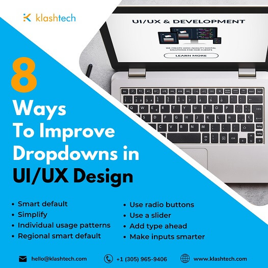 Blog - 8 Ways to Improve Dropdowns in UI/UX Design - Web Design & Development Company - Klashtech Digital Agency