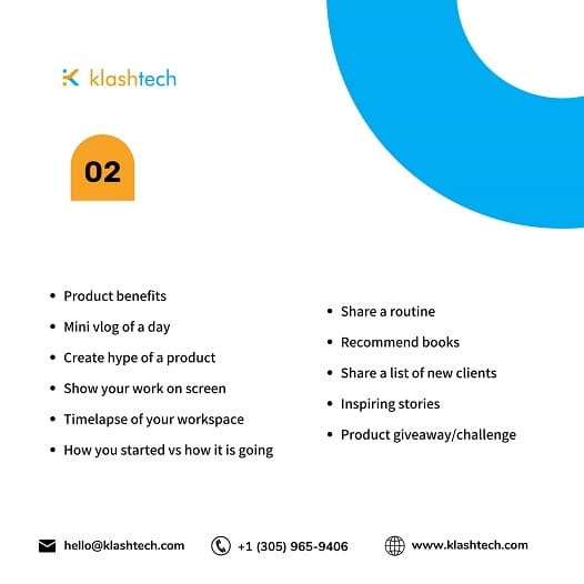 Web Design & Development Company - Klashtech Digital Agency Blog - 25 Reel Ideas for Business Owners - Web Design & Development Company - Klashtech Digital Agency
