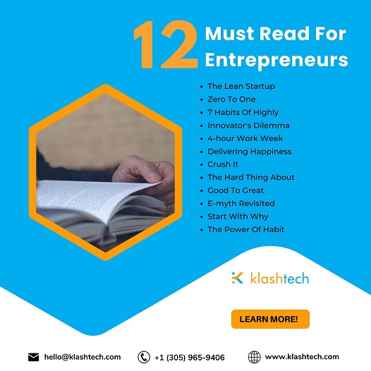 Blog - 12 Must Reads for Entrepreneurs - Web Design & Development Company - Klashtech Digital Agency