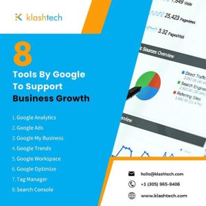 Blog - 8 Tools by Google to Support Business Growth - Web Design & Development Company - Klashtech Digital Agency