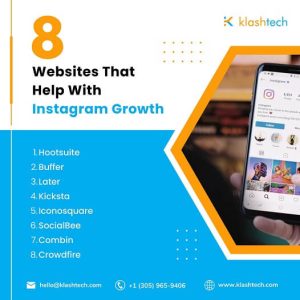 Blog - 8 Websites That Help With Instagram Growth - Web Design & Development Company - Klashtech Digital Agency