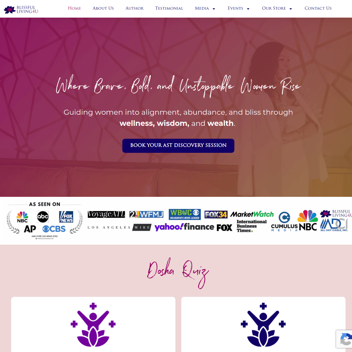 Blissful Living 4 U WordPress website built by KlashTech