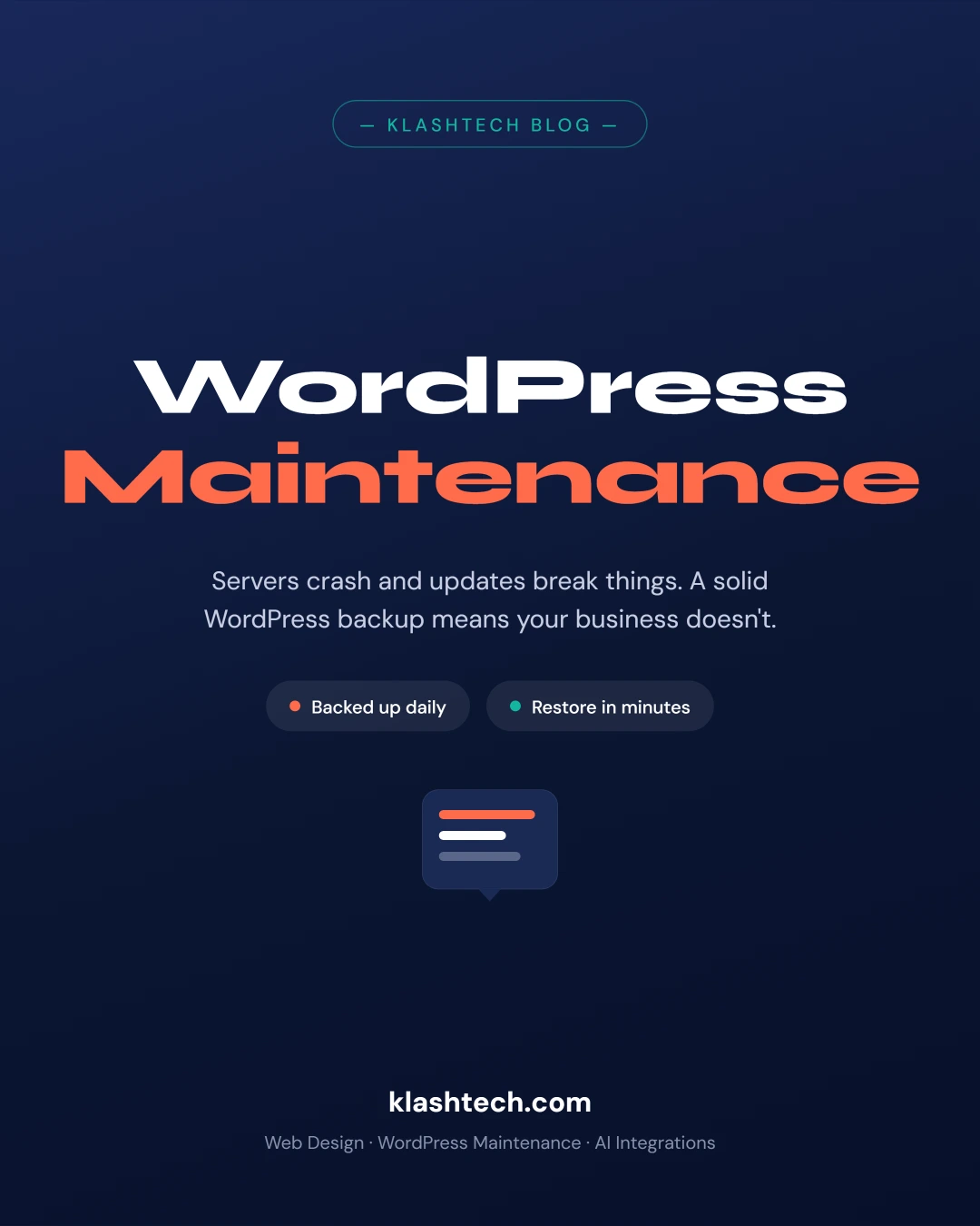 WordPress backup guide for small business websites - KlashTech