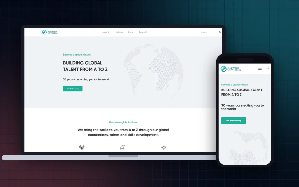 az world connections - Web Design & Development Company - Klashtech Digital Agency