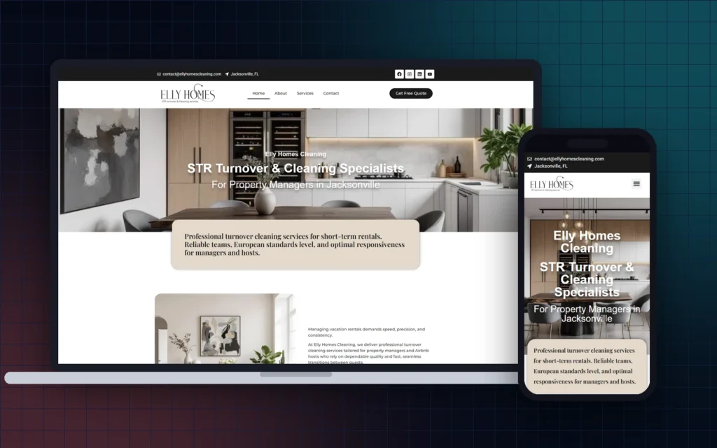 elly home cleaning - Web Design & Development Company - Klashtech Digital Agency
