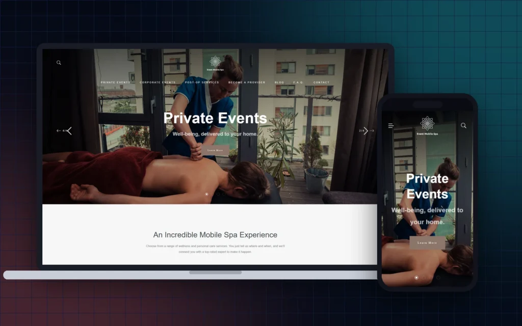 event mobile spa - Web Design & Development Company - Klashtech Digital Agency
