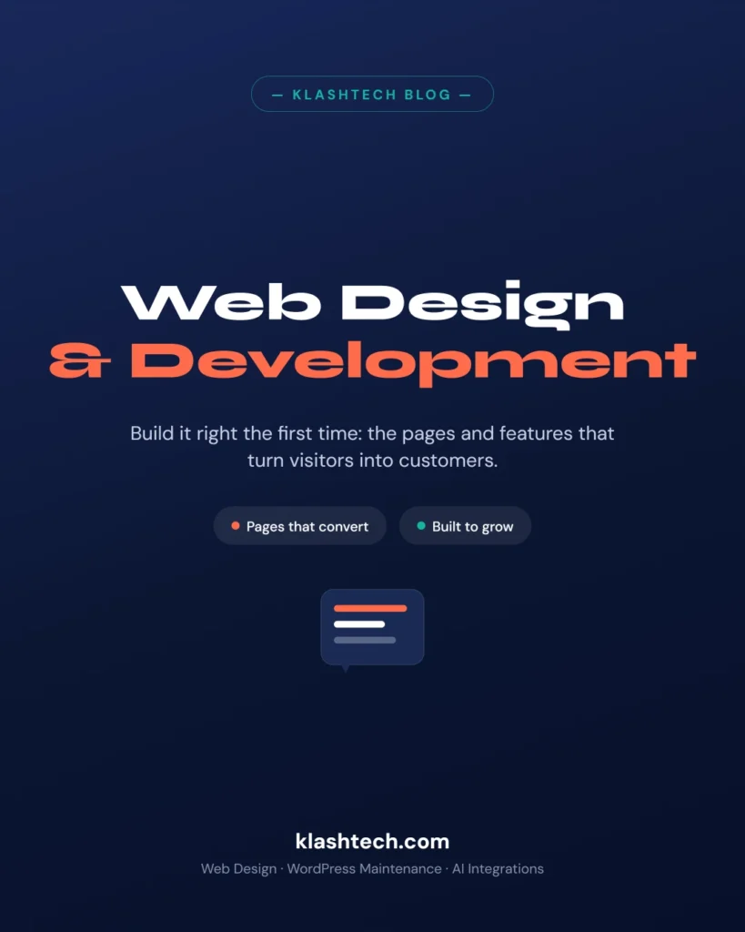 Web Design & Development Company - Klashtech Digital Agency Small business website essentials: the pages and features every WordPress site needs - KlashTech