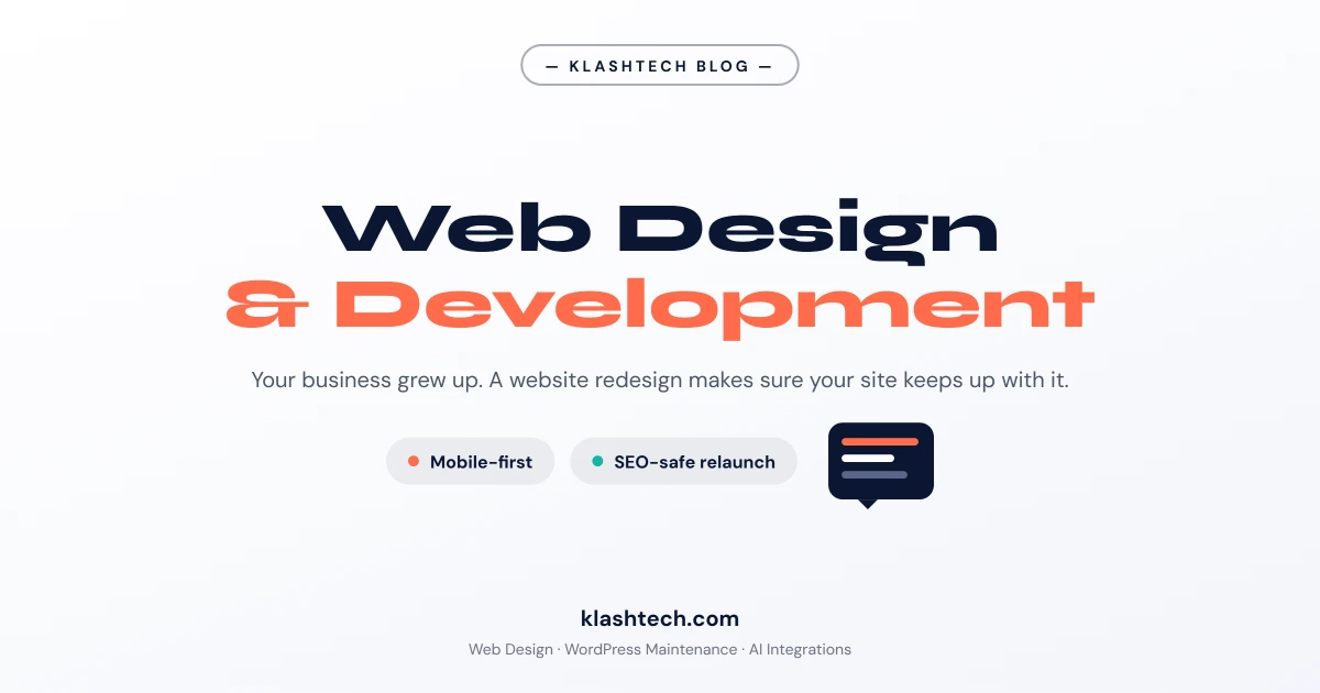 Website redesign for small business on WordPress – KlashTech
